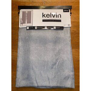 Kelvin Blackout Drapery/Occlutants 76"x84" 2PC Set 100% Polyester Light Gray